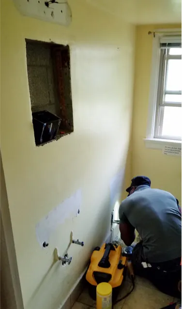 Custom shower install after