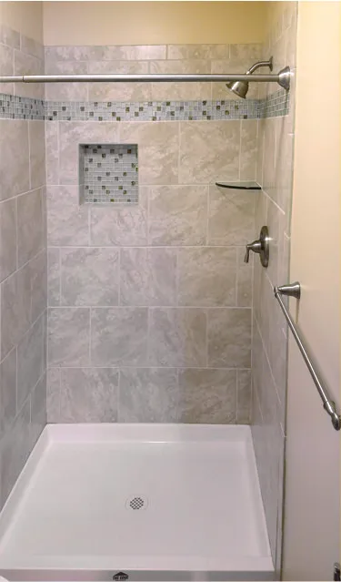 Custom shower install after